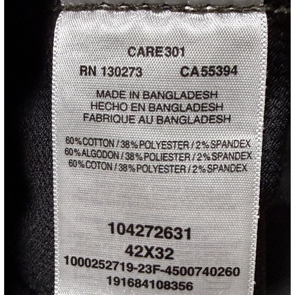 Lee Extreme Motion MVP Pants Mens 42x32 Olive Green Relaxed Straight Stretch
